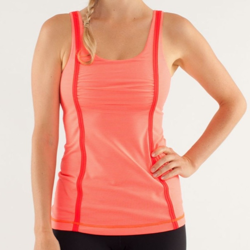Lululemon Wholehearted Tank Tonka Stripe Flare / Heathered Flare Size 4